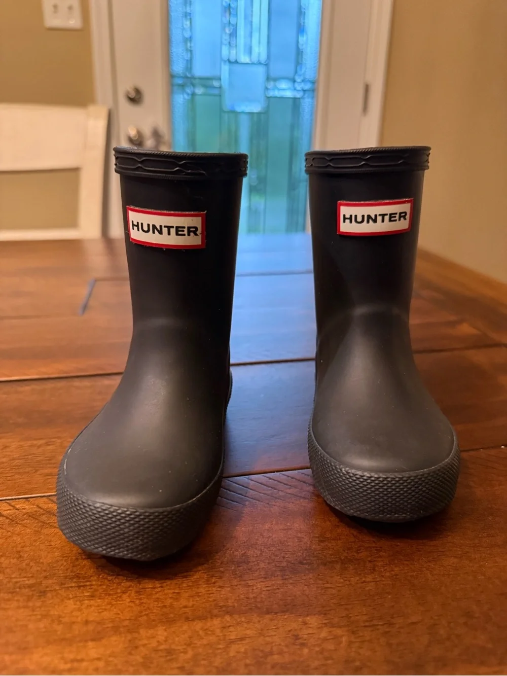 Hunter Kids First Classic Rain Boots Black Waterproof Rubber Wellies 5C